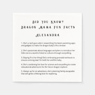 Did You Know? Dragon Mama Fun Facts Napkin