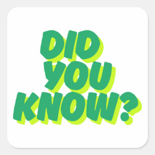 Did You Know? Motivational Quote Sticker