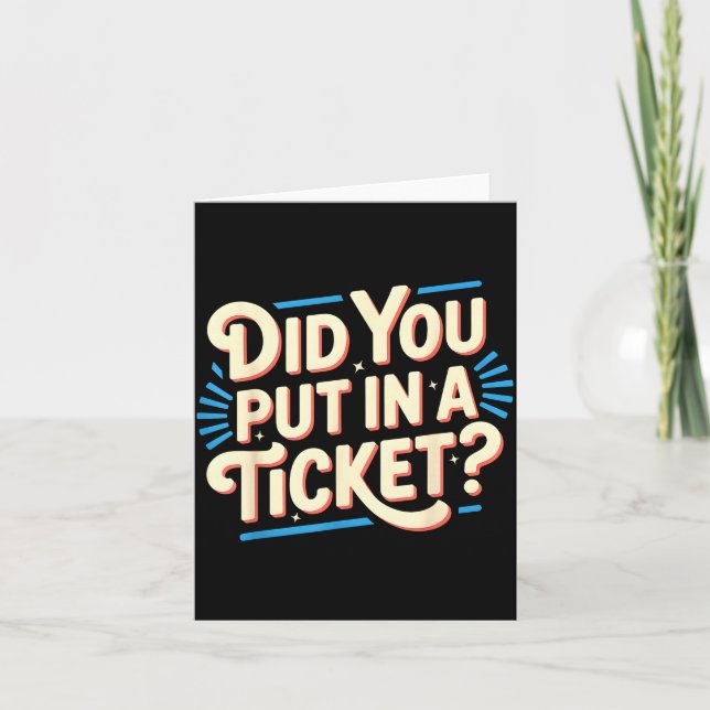 Did You Put In A Ticket It Suprt It Network Admini Card (Front)