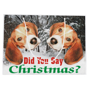 Did You Say Merry Christmas? Beagle Gift Bag