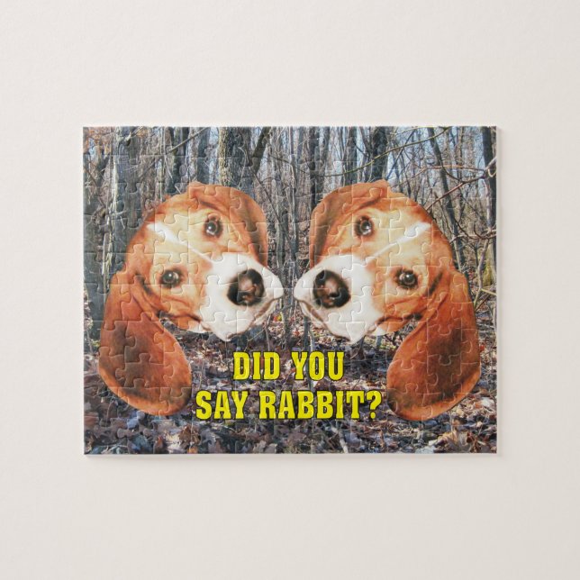 Did You Say Rabbit? Beagle Jigsaw Puzzle (Horizontal)