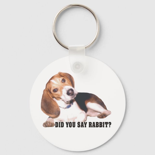 Did you Say Rabbit Beagle Key Chain (Front)