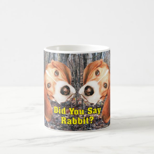 Did You Say Rabbit? Beagle Woodland Mug (Center)
