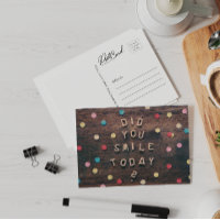 Did You Smile Send A Note Say Hi Happy Mail Wood