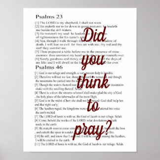 Did you think to pray? poster