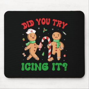 Did You Try Icing It Retro Christmas Gingerbread N Mouse Mat