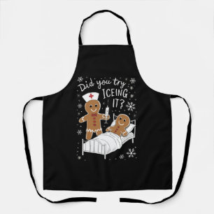 Did You Try Icing It School Nurse Christmas Cookie Apron