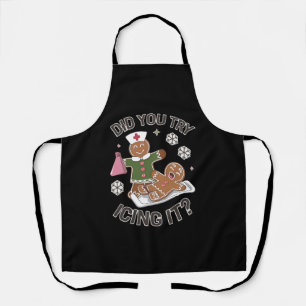 Did You Try Icing It School Nurse Christmas PICU  Apron