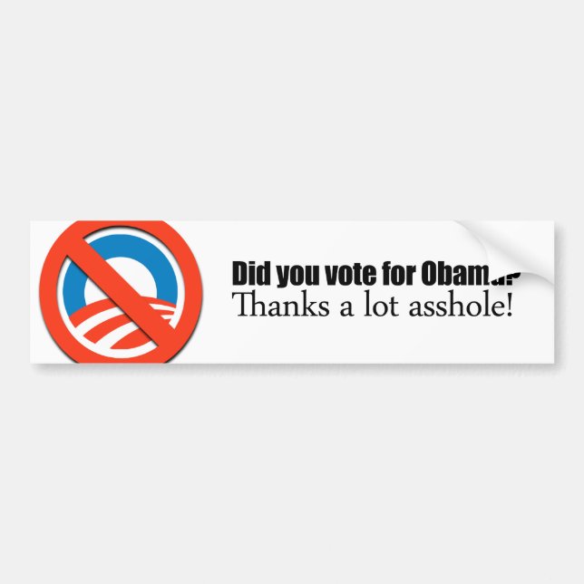 Did you vote for Obama Bumper Sticker (Front)