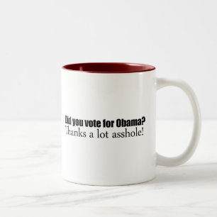 Did you vote for Obama Two-Tone Coffee Mug