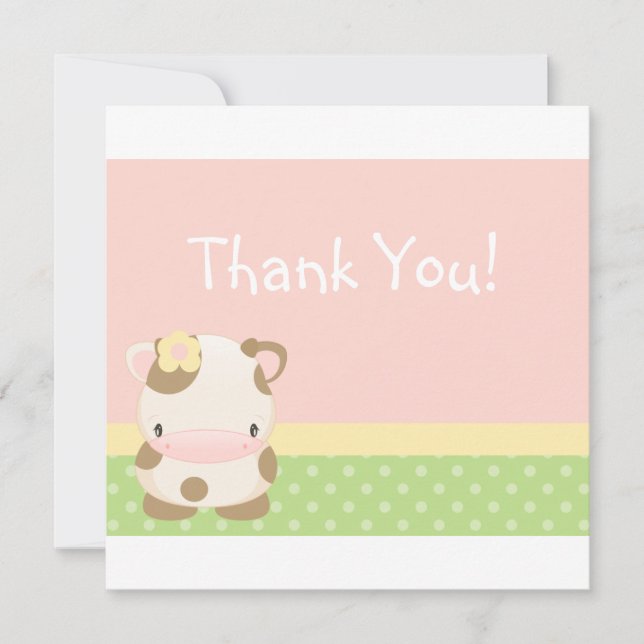 Diddles Farm Moo-Cow Thank you Card (Front)