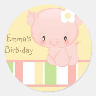 Diddles Farm Pig Birthday-Envelope Seal