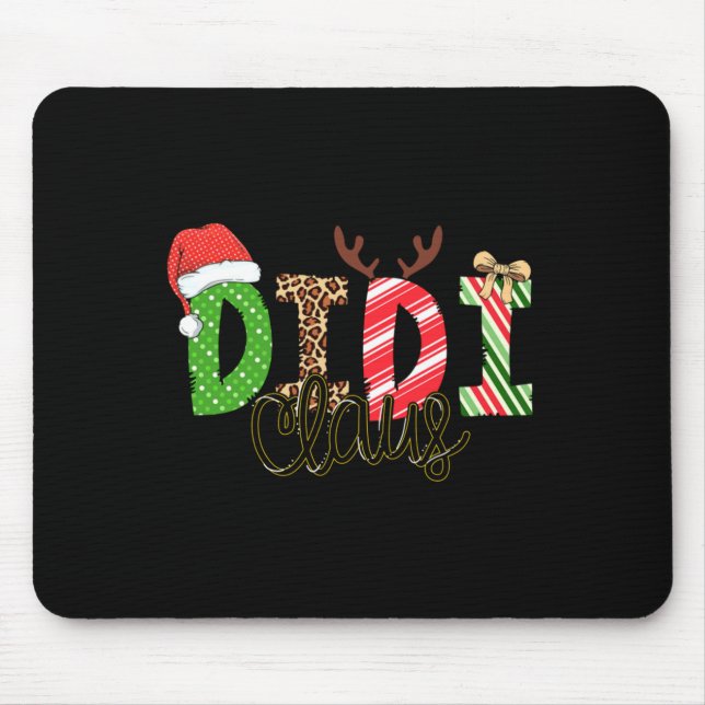 Didi Claus Xmas Happy Family New Santa Claus Chris Mouse Mat (Front)