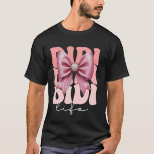 Didi Coquette Bow Pink Cute Grandma Mother's Day T-Shirt
