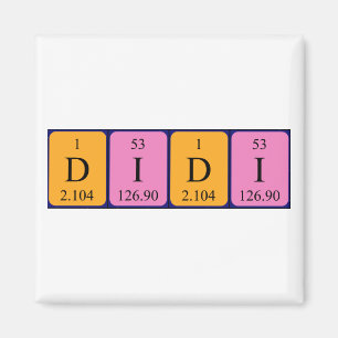 Didi periodic table name magnet
