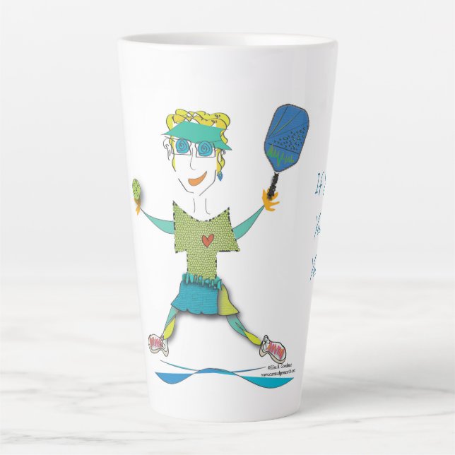 'Didi' - Pickleball Latte Mug (Front)