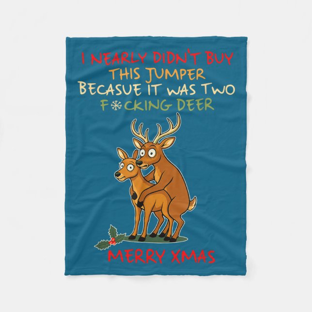 Didn't Buy Jumper Becasue It Was Two Fing Deer Mer Fleece Blanket (Front)
