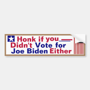 didn't vote for Joe Biden Either  Bumper Sticker