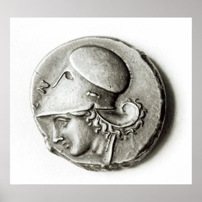 Didrachma of Heracles: obverse depicting Athena Poster (Front)