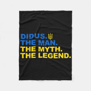 Didus Proud Ukrainian Grandpa Father's Day Trident Fleece Blanket