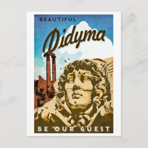 Didyma, ancient art, Turkey, Mediterranean sea Postcard