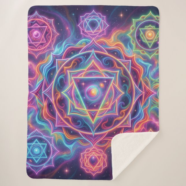 Die 7 Chakren´10 Sherpa Blanket (Front)