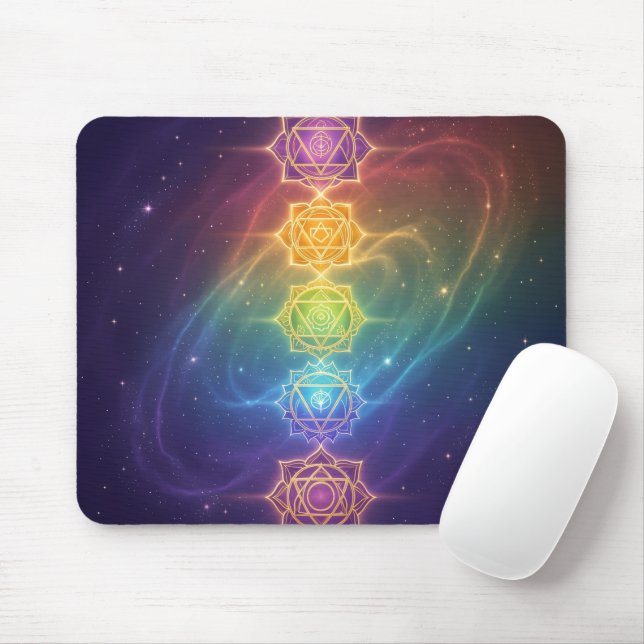 Die 7 Chakren´11 Mouse Mat (With Mouse)