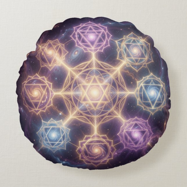 Die 7 Chakren´7 Round Cushion (Front)