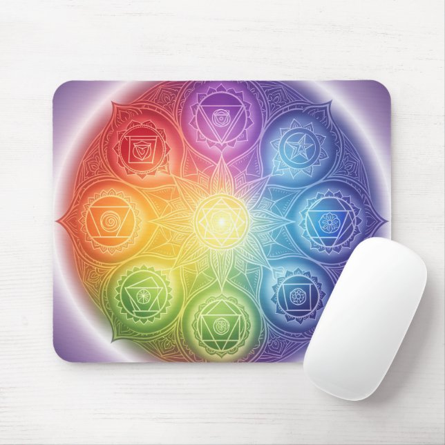 Die 7 Chakren´9 Mouse Mat (With Mouse)
