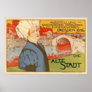 Die Alte Stadt by Otto Fischer Poster