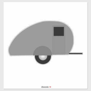 DIE CUT STYLE CAMPER TRAILER STICKER DECAL