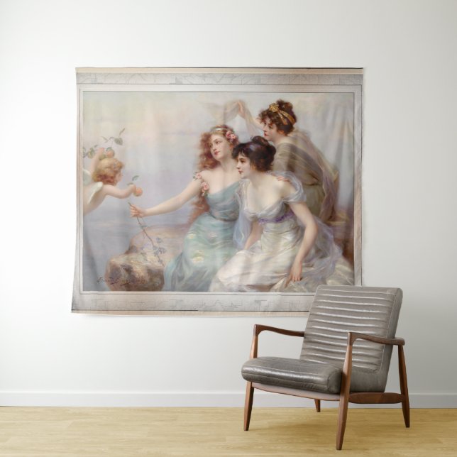 Die drei Grazien by Edouard Bisson Tapestry (In Situ (Horizontal))