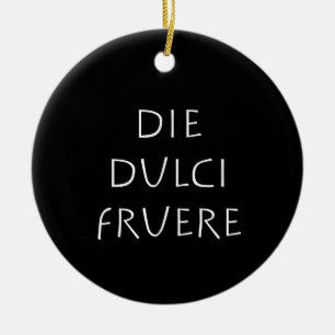 Die dulci fruere ceramic tree decoration