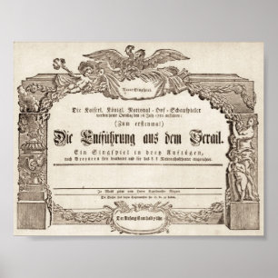 Die Entführung aus dem Serail Oper Amadeus Mozart Poster