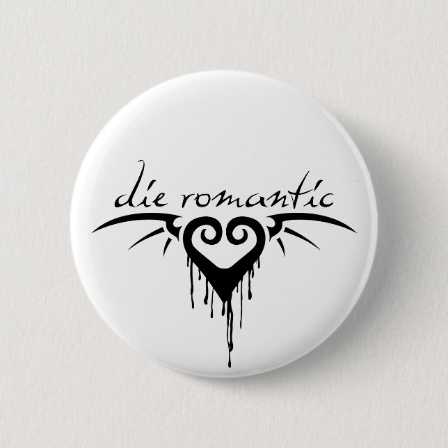die romantic 6 cm round badge (Front)
