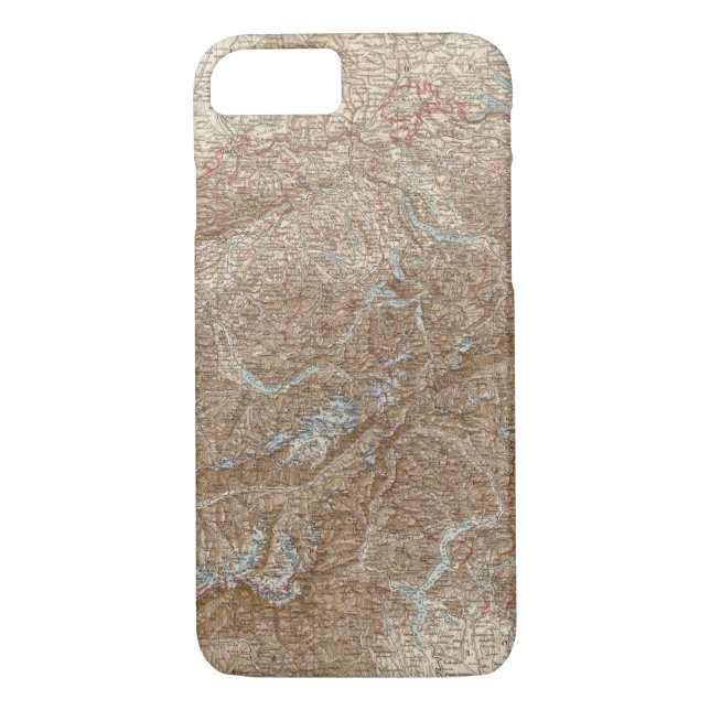Die Schweiz,  Switzerland Atlas Map Case-Mate iPhone Case (Back)