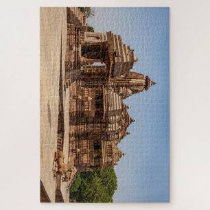 Die Tempel von Khajuraho in Madhya Pradesh Indien Jigsaw Puzzle