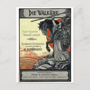 Die Walküre (Vocal score title page, 1899) Postcard
