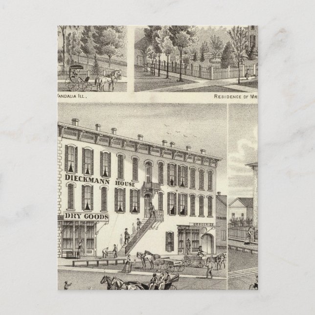 Dieckmann House, and Haller Postcard (Front)