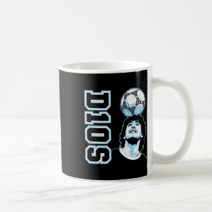 Diego Maradona D10s Headll Retro Soccer Coffee Mug