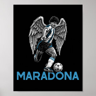 Diego Maradona Rip Angel Wings D10s Footll Soccer  Poster