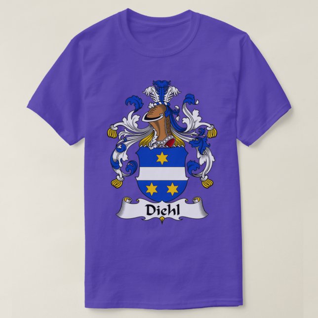 Diehl Coat of Arms Family Crest  T-Shirt (Design Front)