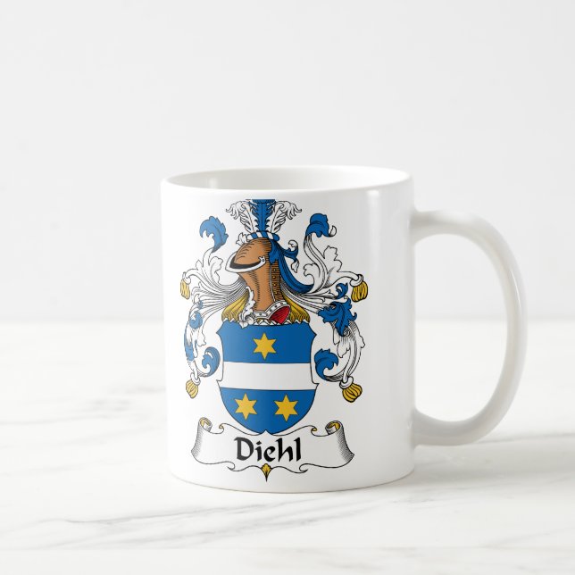 Diehl Family Crest Coffee Mug (Right)