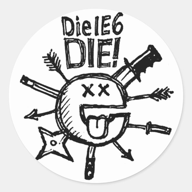DieIE6DIE Sketchnote Sticker (Front)