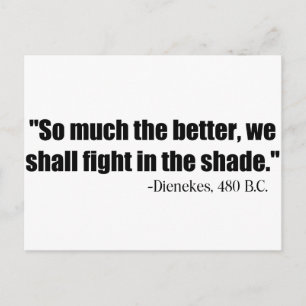 Dienekes Fight In The Shade Postcard
