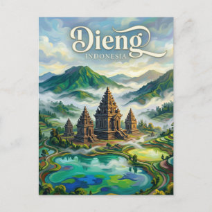 Dieng Plateau Indonesia Postcard