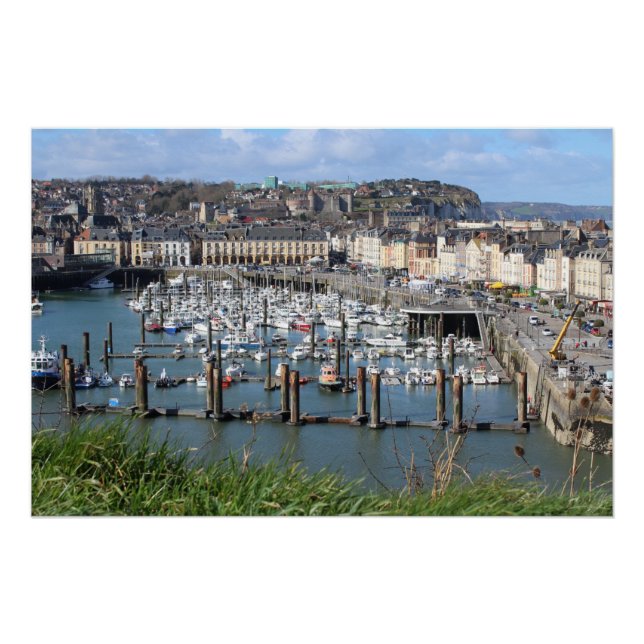 Dieppe Harbour, Normandy, France, Poster (Front)
