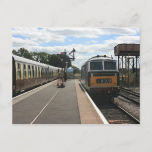 Diesel and The Quantock Belle at Bishops Lydeard, Postcard