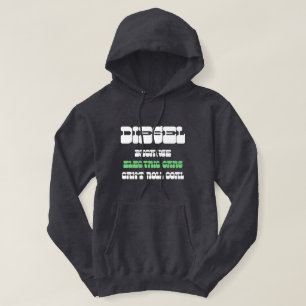 Diesel because Electric Cars Can't Roll Coal green Hoodie