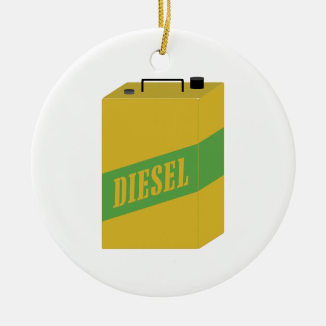 Diesel Can Ceramic Tree Decoration (Front)